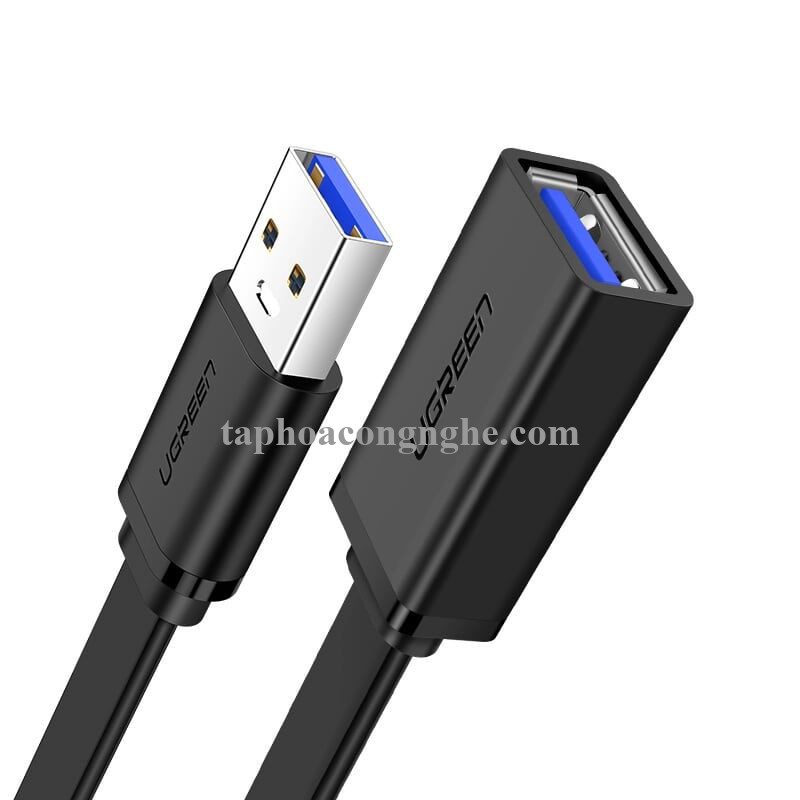 Ugreen 30128 0.5M màu Đen Cáp tín hiệu nối dài USB 3.0 dáng dẹt cao cấp US129 30030128